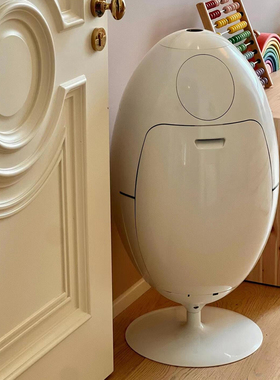 旋转恐龙蛋带盖家用垃圾桶创意