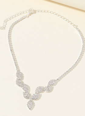 小众简约时尚气质耳环项链套装女