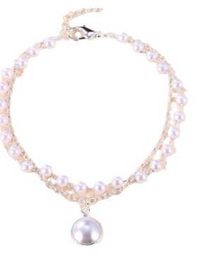 欧美网红复古ins简约双层珍珠手环 时尚设计冷淡风港风时髦手链女