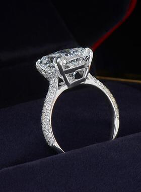 轻奢wish货源 轻奢风方形锆石结婚戒指 欧美流行订婚女戒热卖