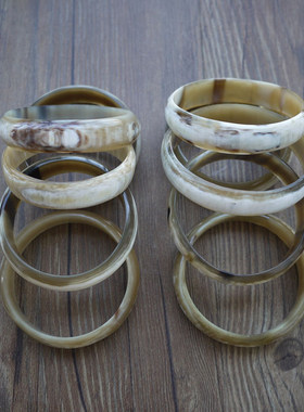 民族风复古天然水牛角饰品手圈