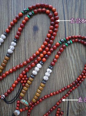 民族风翡翠黑曜石黑曜石佛珠项链
