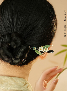 天然黑檀中国风手工发簪