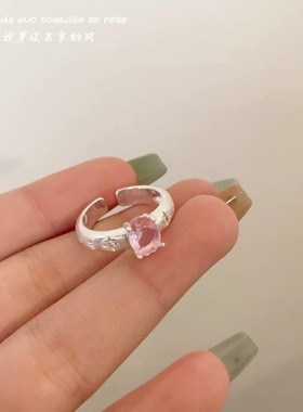 「全店买二赠一」镂空花朵戒指女开口可调节食指戒小众设计感轻奢