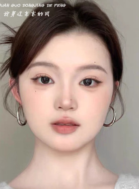 粗边大耳圈耳针欧美气质简约