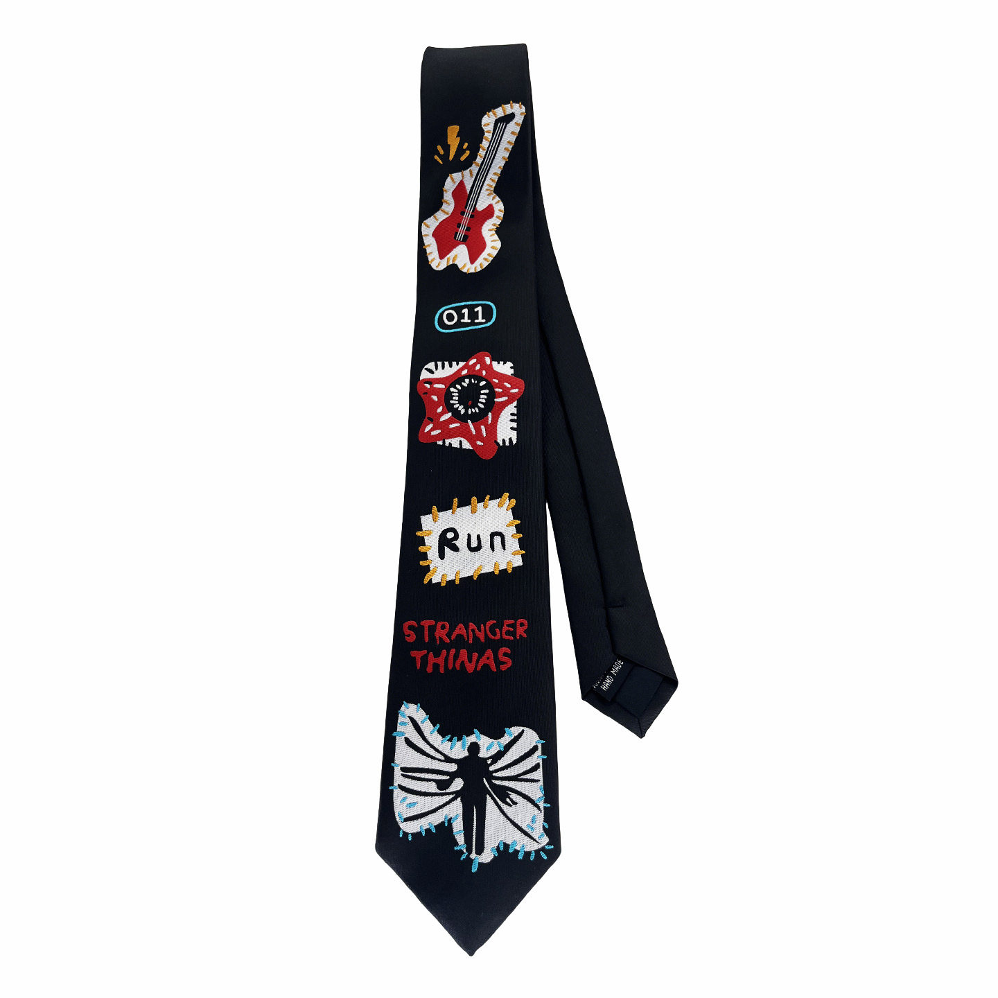 荷囊原创领带刺绣黑色个性哥特配饰男女酷jk文艺朋克懒人怪奇物语,淘宝优惠券,粉丝福利购,淘宝优惠卷