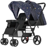 Складная коляска для близнецов с сидением, детская тележка для двоих, можно сидеть и лежать