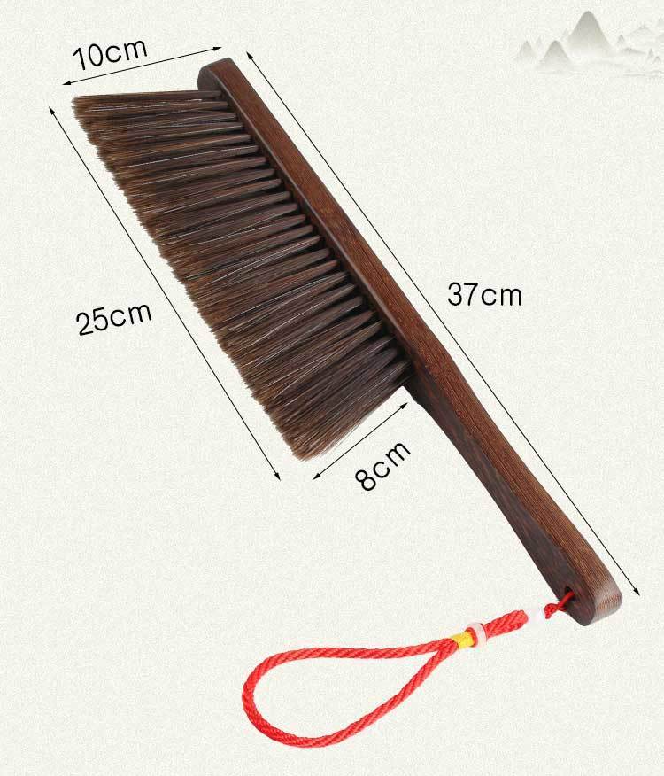 扫床刷家用床上沙发除尘清洁神器卧室刷床扫炕长柄鸡翅木软毛刷子 - 图0