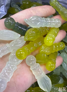 天然岫玉冰透毛笔手工雕刻吊坠冰透高冰种DIY编绳项链文昌笔挂件
