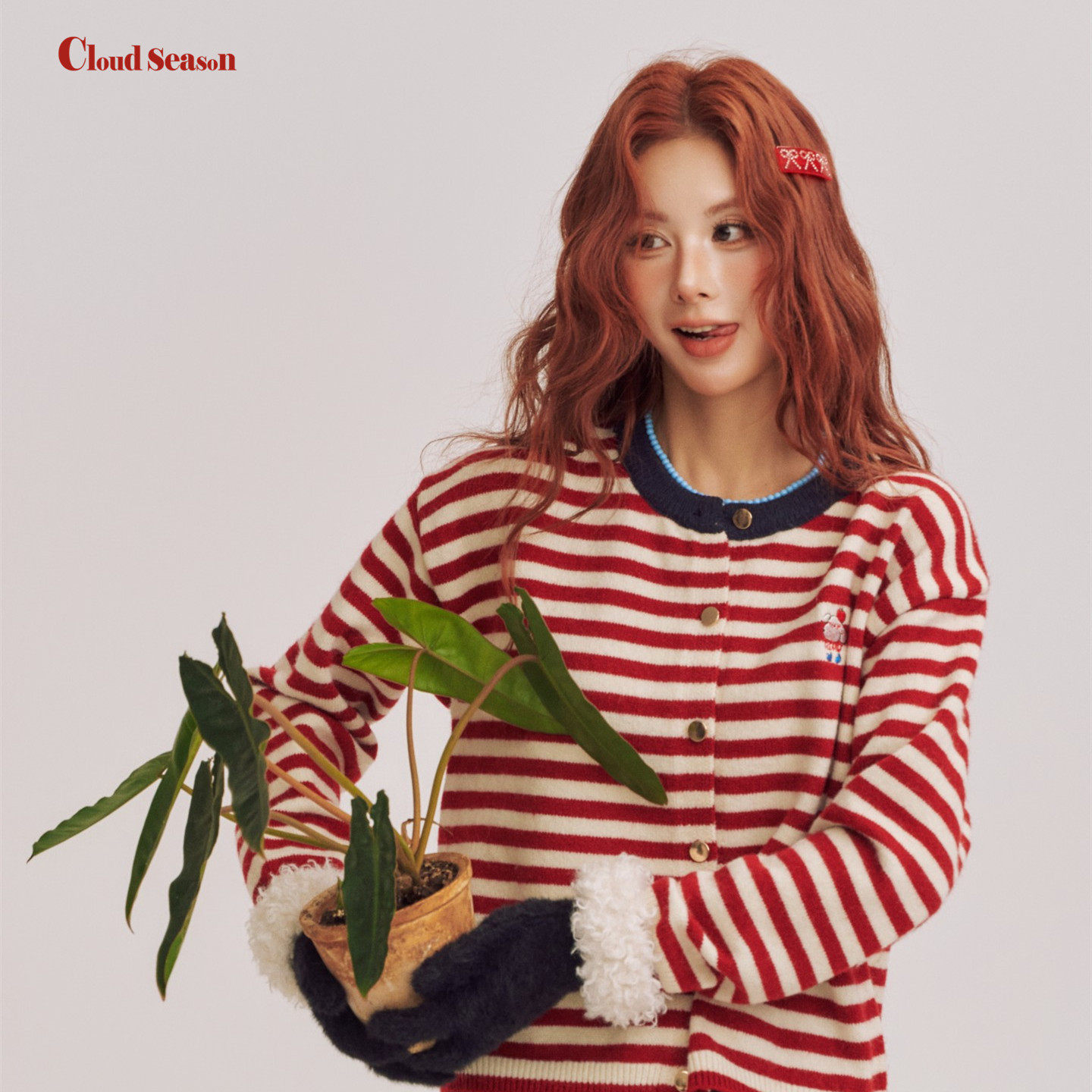 CLOUDSEASON条纹毛衣开衫外套女2026新款春新款开衫毛衣外套女,淘宝优惠券,粉丝福利购,淘宝优惠卷