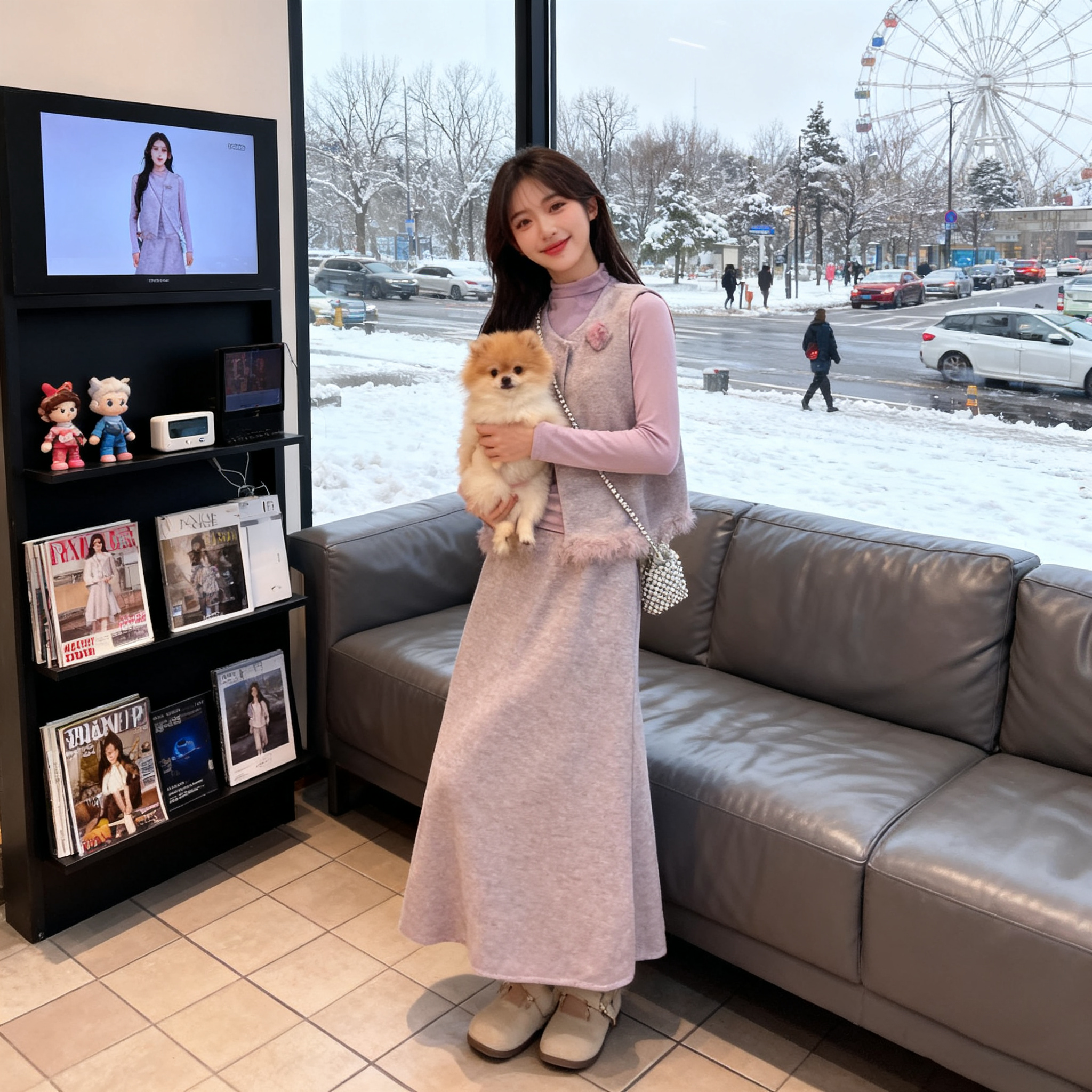 大码胖MM纯欲休闲气质套装女装春季马甲高领打底衫半身长裙三件套,淘宝优惠券,粉丝福利购,淘宝优惠卷