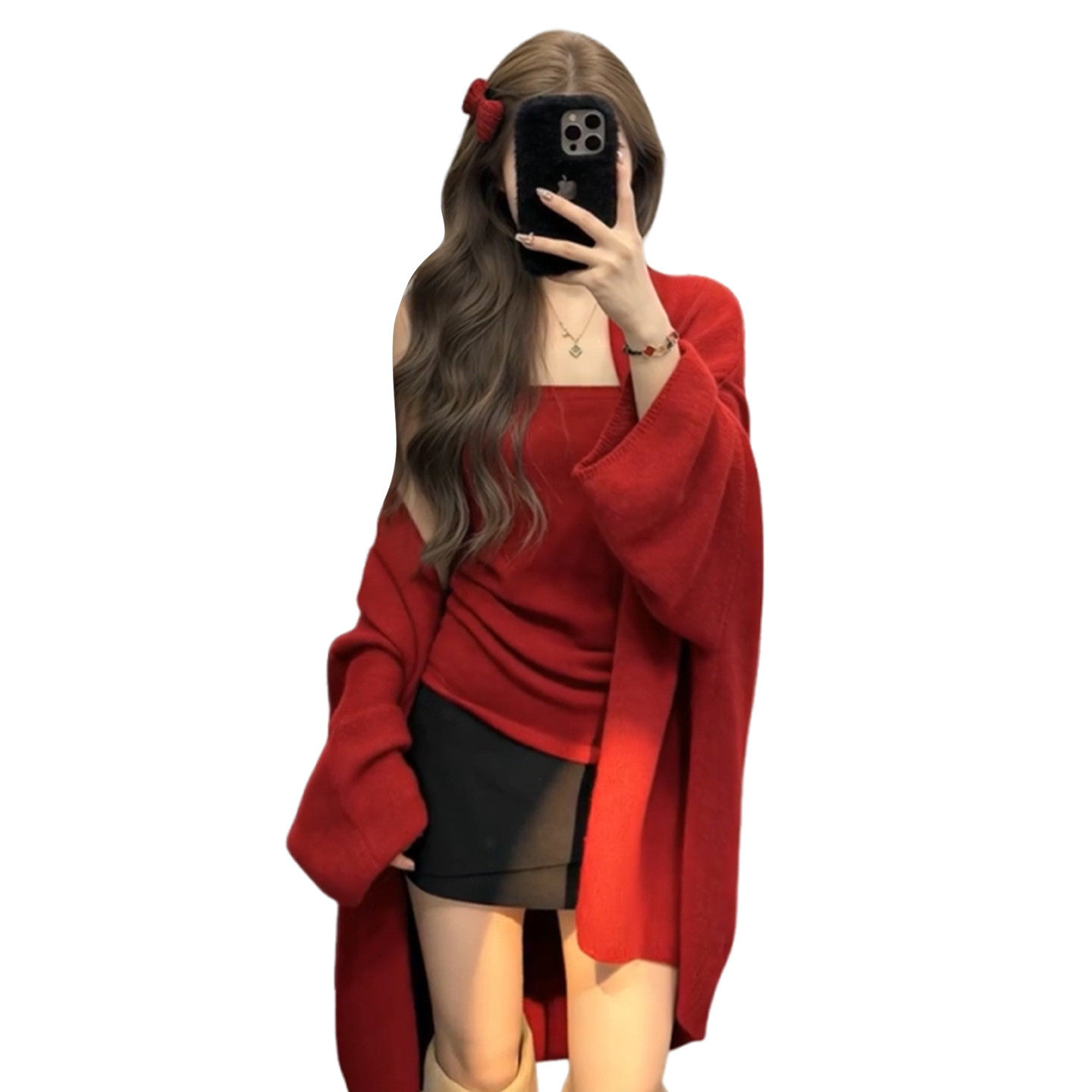 大码胖mm韩系休闲针织开衫上衣套装女春季修身显瘦抹胸背心两件套,淘宝优惠券,粉丝福利购,淘宝优惠卷