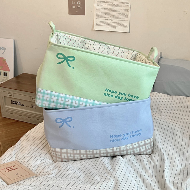 Storage basket for household foldable large-capacity clothing storage