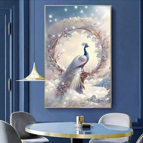 5d钻石画满钻2026新款客厅富贵孔雀十字绣diy点砖贴画2025珠绣画 - 图3