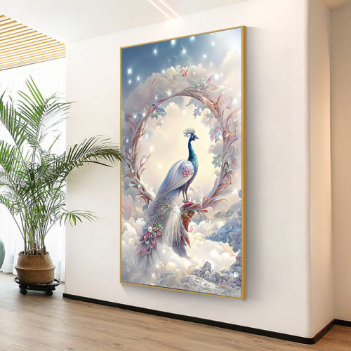 5d钻石画满钻2026新款客厅富贵孔雀十字绣diy点砖贴画2025珠绣画 - 图2