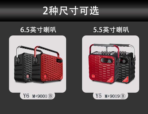 万利达月光宝盒Y6二代K歌音箱便携户外广场舞音响家用蓝牙u段话筒 - 图2