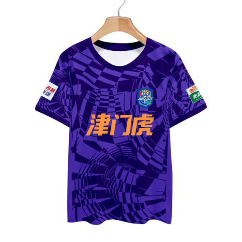 2025天津津门虎队服泰达足球衣服球员版冰丝速干短袖T恤衫男半袖 - 图3