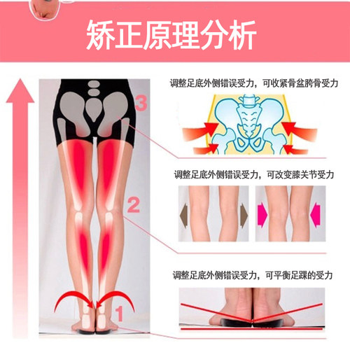 o型腿矫正鞋垫足内翻儿童成人xo形腿纠正神器膝内翻小腿外翻男女 - 图0