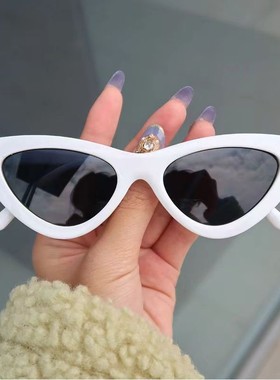 2025新款欧美复古猫眼墨镜女款潮流小脸时尚高级感防晒遮阳太阳镜