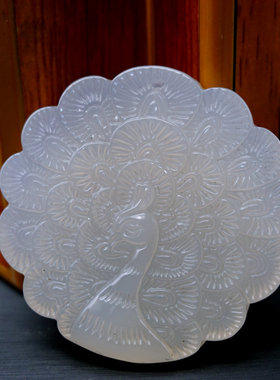 孔雀开屏民族风长款百搭玉石吊坠