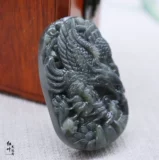 Сине-белая подвеска из нефрита, ожерелье, аксессуар