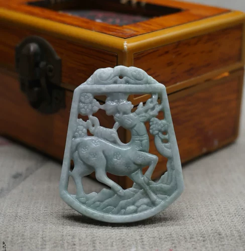 Натуральный нефрит, этническая подвеска из нефрита для влюбленных подходит для мужчин и женщин, этнический стиль