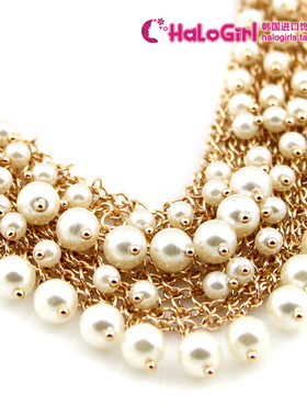 特价包邮韩国珍珠项链礼服短款