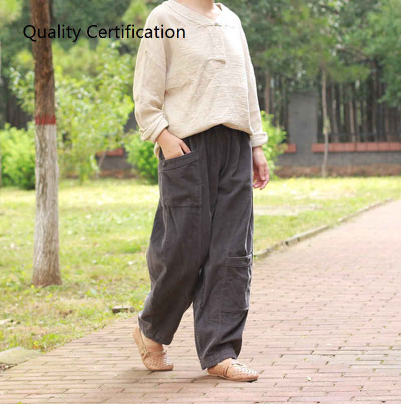 Women's pants with elastic waist - 图2