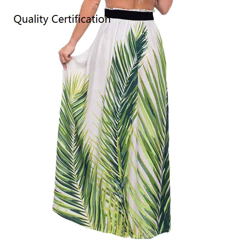 2020 new Printed split beach skirt skirt women-图0