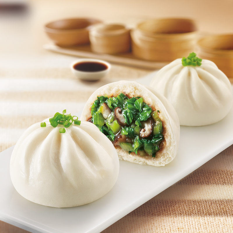 桂冠香菇素菜包360g热销馒头营养早餐夜宵早点餐饮新鲜速冻 - 图0
