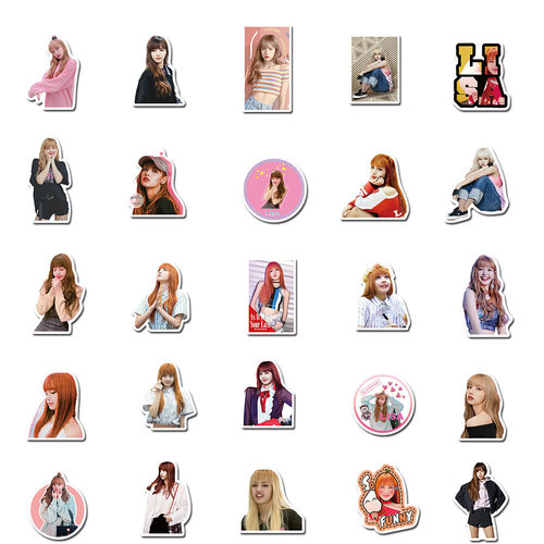 BLACKPINK贴纸jennie rose jisoo lisa明星周边手机壳diy手账贴画 - 图3
