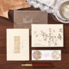 Landscape card in the heart greeting card envelope set retro literary student gift message letter graduation season blessing card