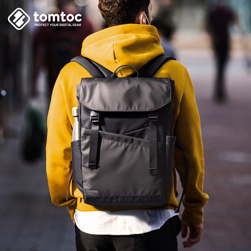 tomtoc几何男士女大学生简约电脑包 tomtoc双肩背包