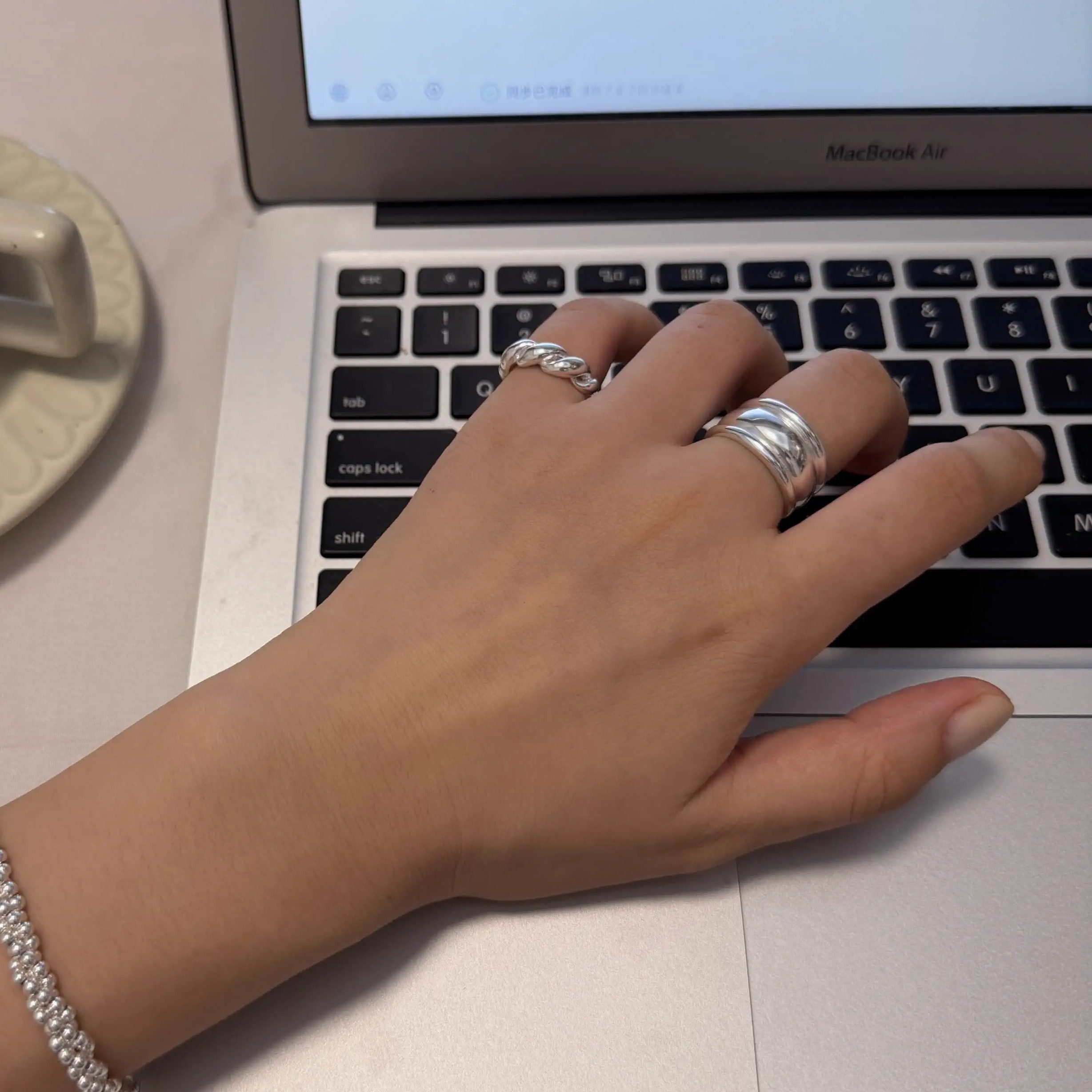 韩国博主Fever同款S925纯银coldframe宽版花瓶戒指简约高级食指戒,淘宝优惠券,粉丝福利购,淘宝优惠卷