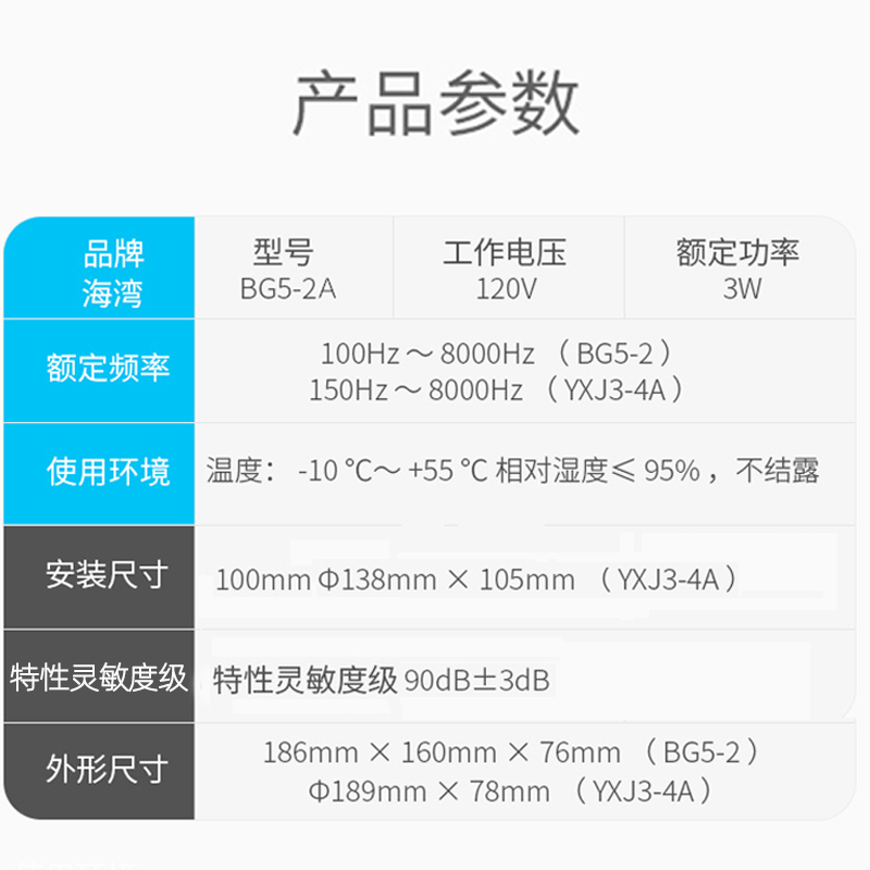 海湾壁挂广播BG5-2A室内消防音箱消防广播喇叭扬声器3W正品现货-图3