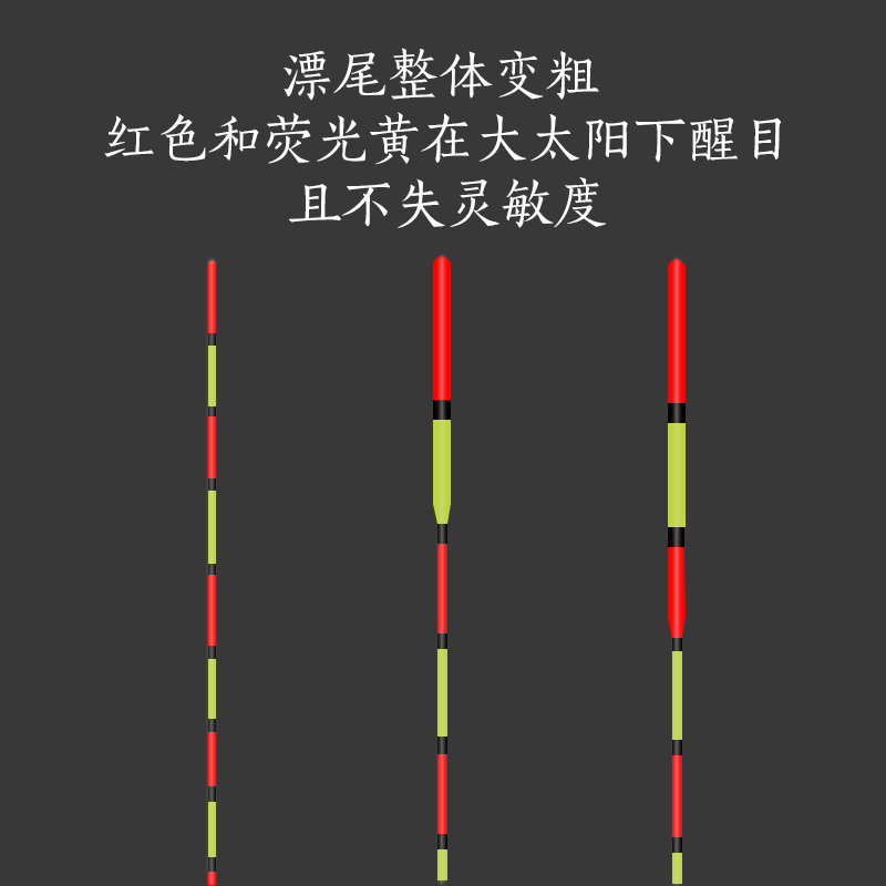 龙众纳米浮漂湖库黑坑深水鲫鱼鲤鱼醒目加粗浮钓鱼漂底钓行程枣核-图1