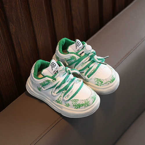 Детская белая обувь для мальчиков для раннего возраста, спортивная обувь, кроссовки, туфли, мягкая подошва, 1-3 лет, осенняя