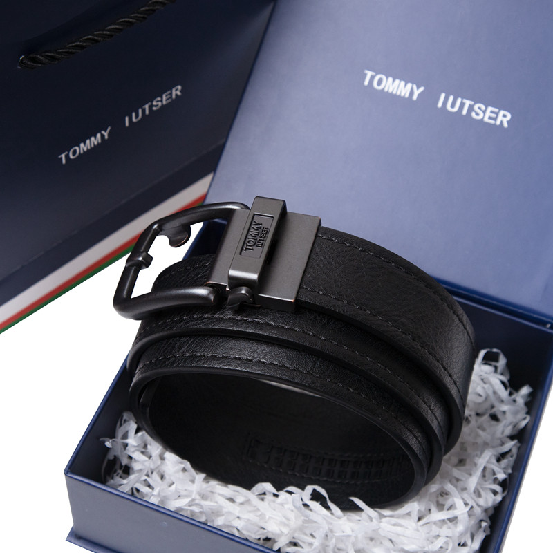 TOMMY IUTSER自动扣皮带男真皮牛皮男裤带潮流高档牛仔裤休闲腰带