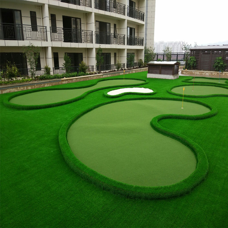 室外迷你golf小九洞楼顶高尔夫练习场球场建造嵌砂果岭工程施工-图0