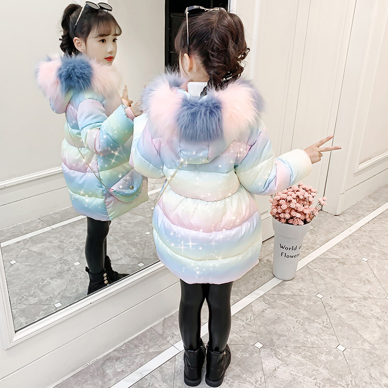 2021冬季女孩中长款女童冬装棉衣 英匠棉袄/棉服