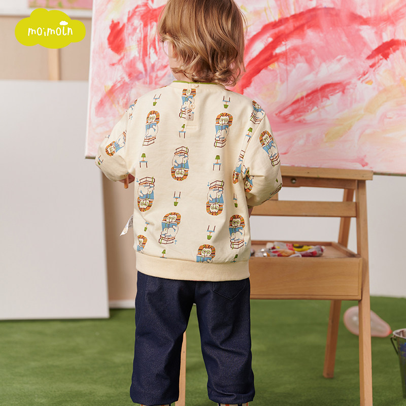 moimoln小云朵童装春季男童卡通卫衣男宝宝休闲上衣,淘宝优惠券,粉丝福利购,淘宝优惠卷