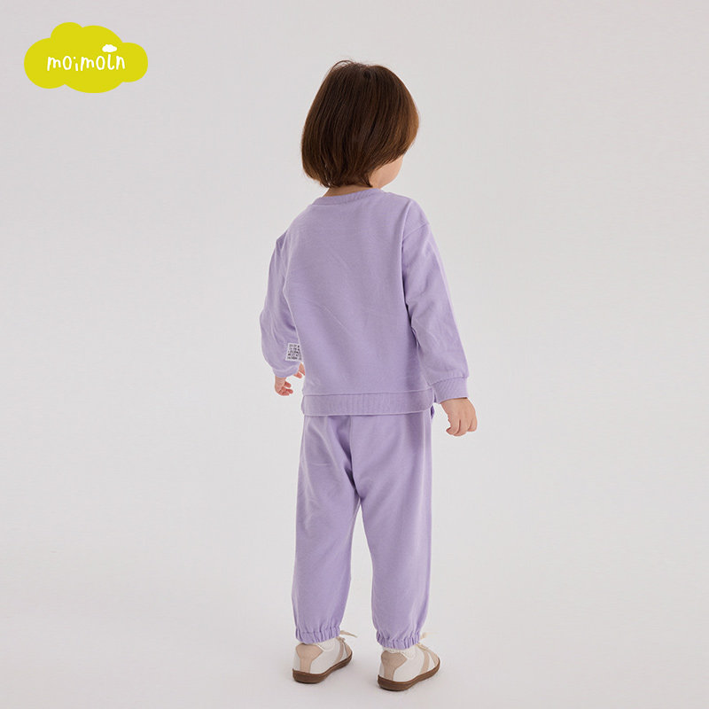 moimoln小云朵童装卫衣儿童长袖T恤2025秋装打底衫宝宝新款上衣