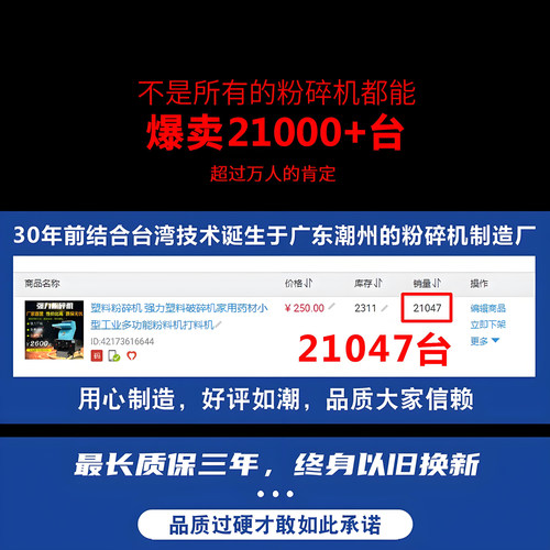 塑料粉碎机 强力粉碎机家用药材小型打料机工业pvc大型塑料破碎机 - 图1