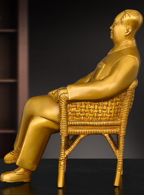 黄铜毛主席中式家居客厅