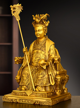 黄铜玉帝王母中式家居客厅