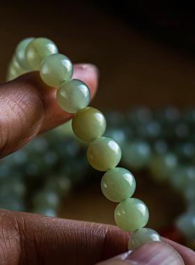 天然和田玉多圈手链国风手串礼物