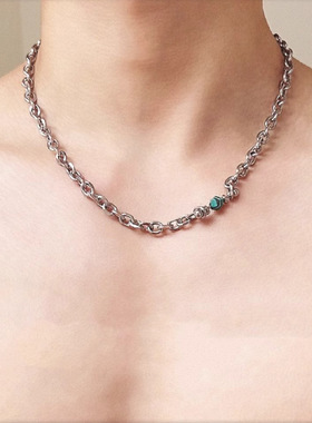 高级感不掉色蓝色转运珠吊坠项链