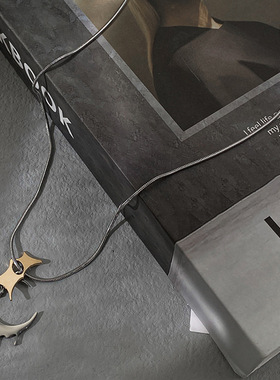 钛钢不掉色融化月亮项链