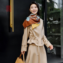 EP YYing High-end Series Cotton Wool Standpipe Draw Rope Collection Waist Windsuit Jacket 2023 Autumn Winter New 7102A