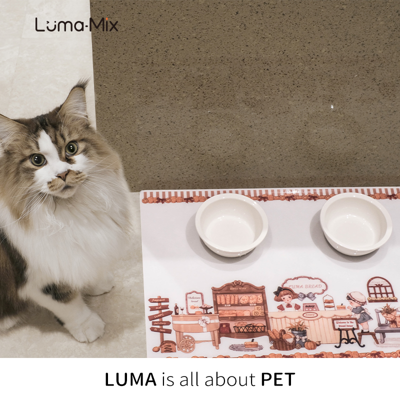 LumaMix盒几 原创超大宠物餐垫猫狗碗防滑防水防污耐用防溅出升级 - 图1